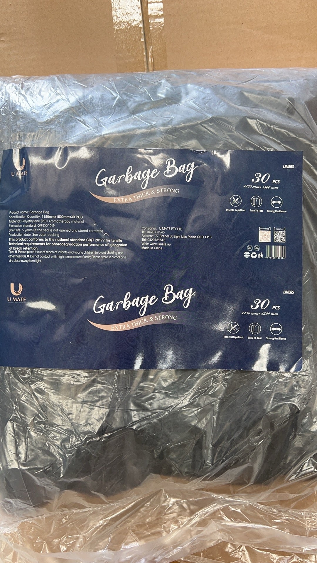 240L heavy duty bin liner