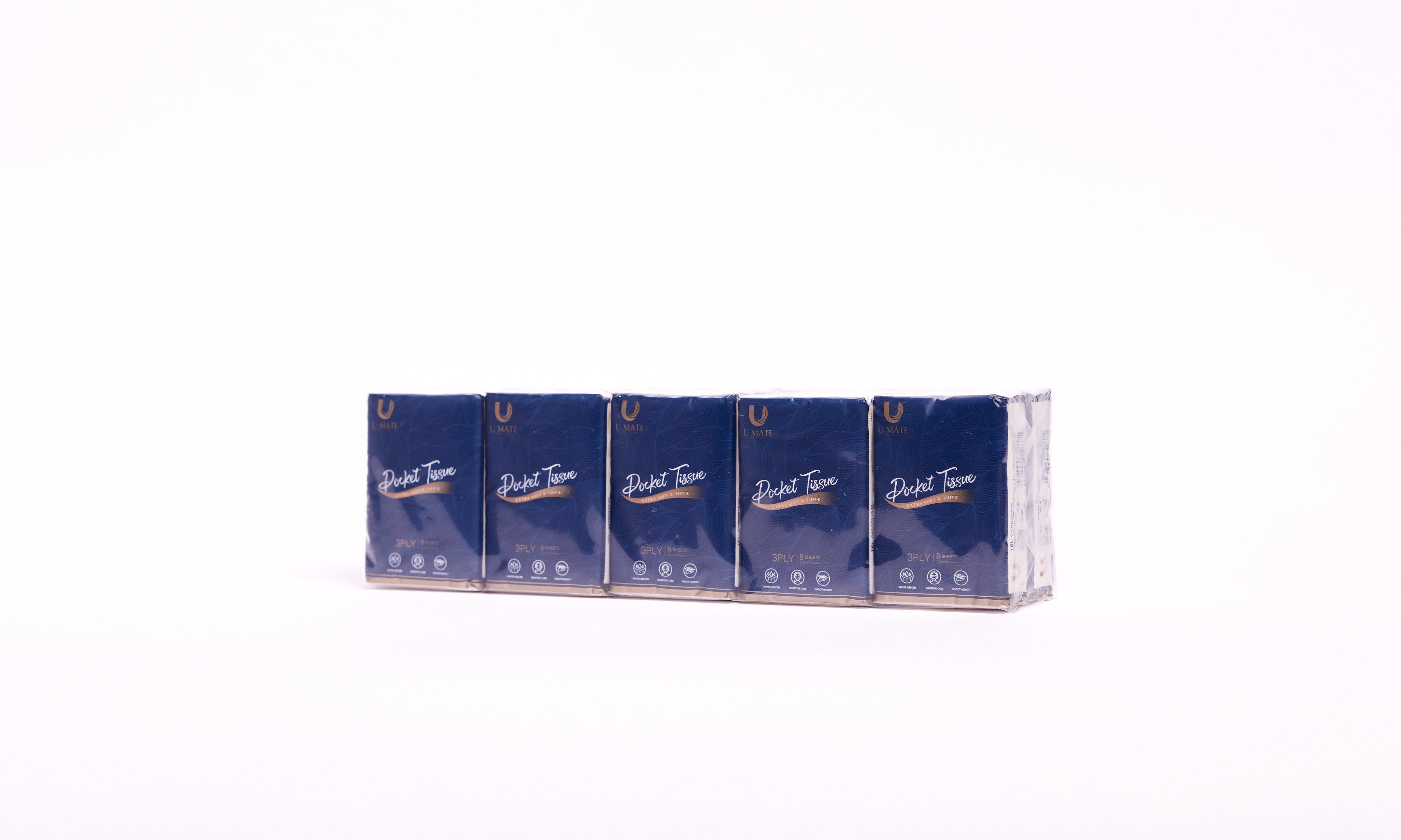 U MATE 3 Ply Premium Pocket Tissues