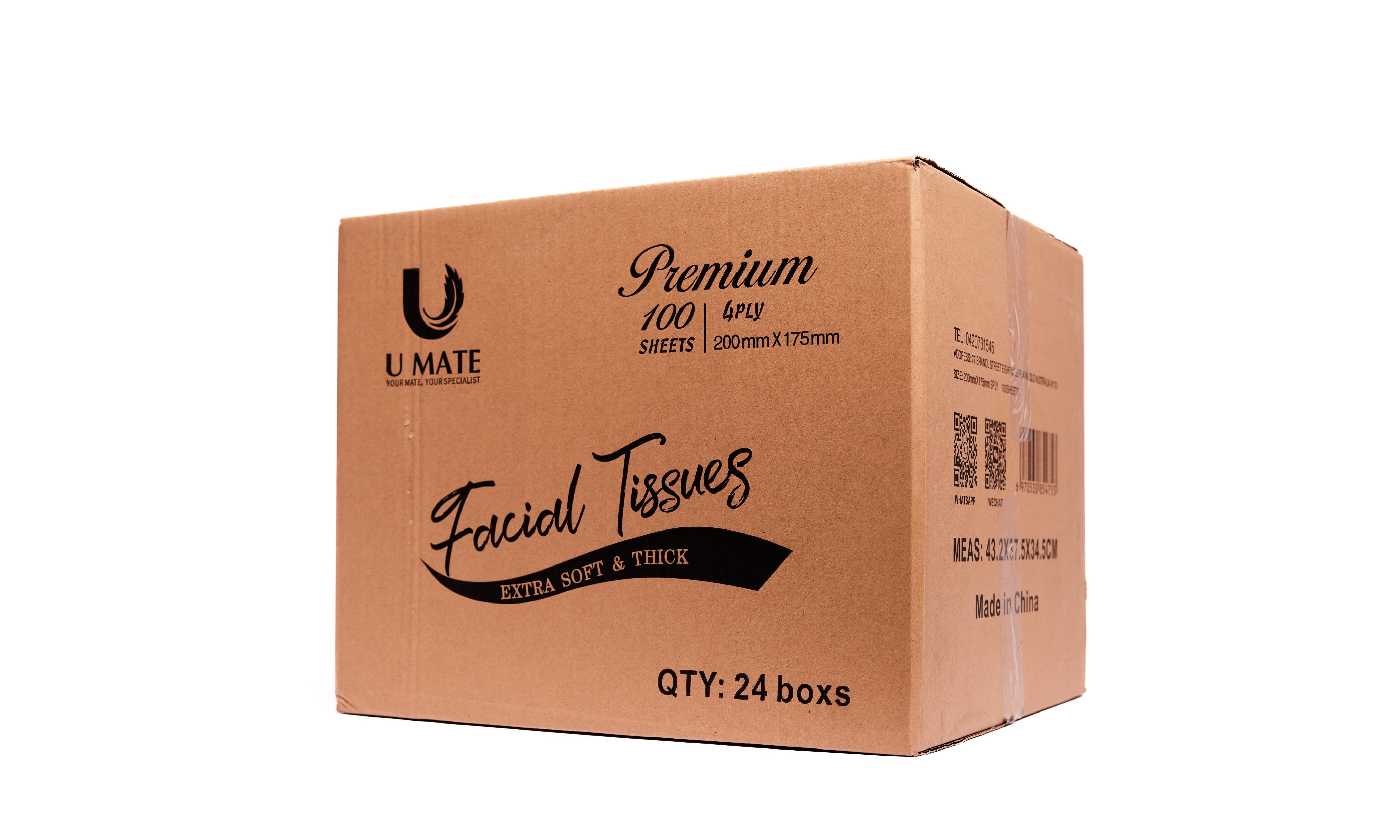 U MATE 4 Ply Premium Facial tissues