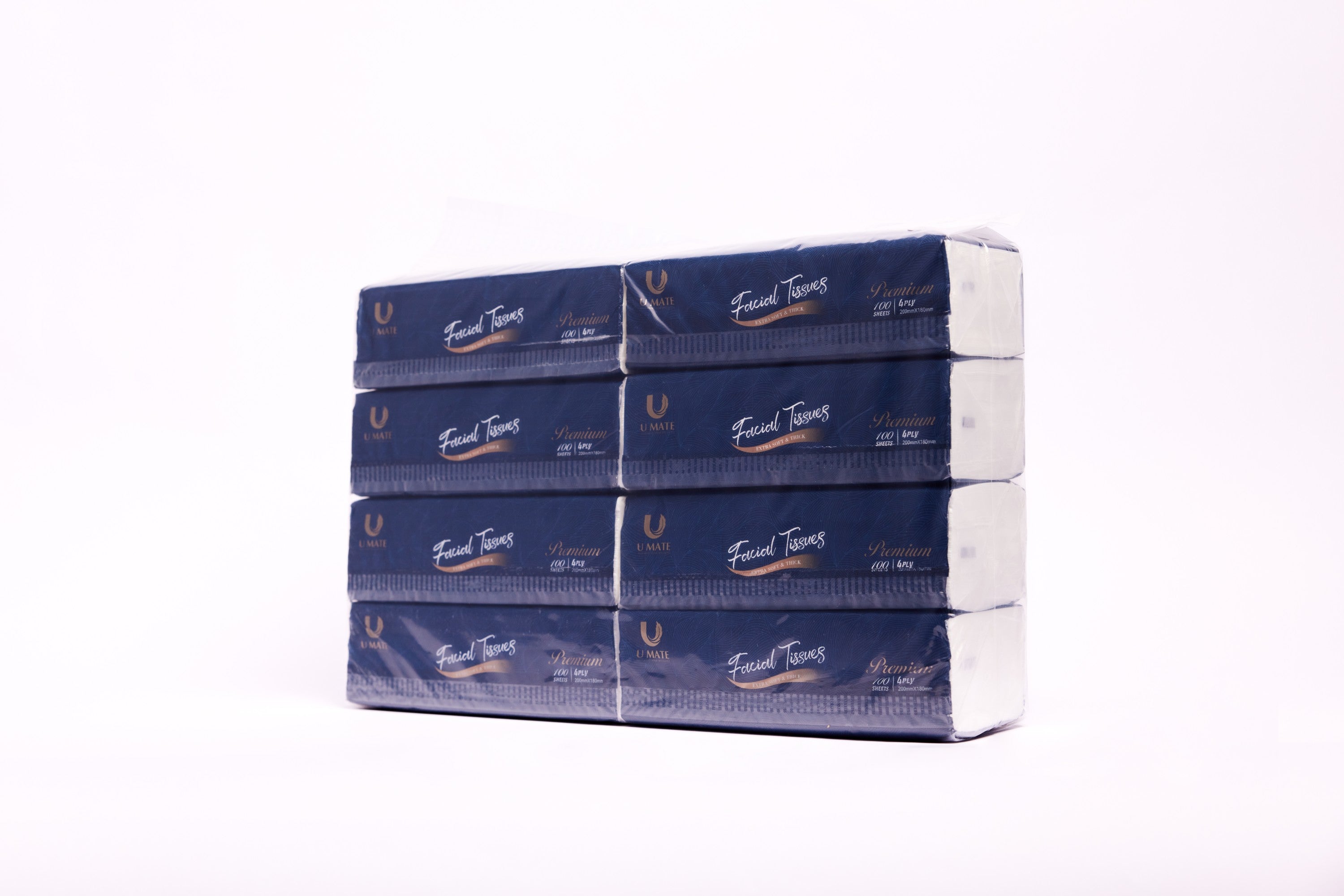 U MATE 4 Ply Premium Facial Tissues Value Pack